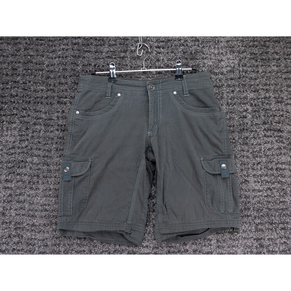 KUHL Shorts Womens 4 Gray Cargo Pockets Stretch Gorpcore Hiking Camping Outdoor
